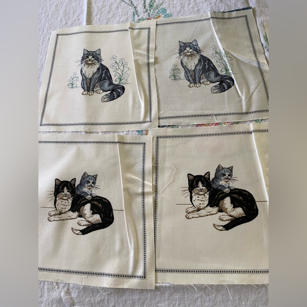 Kitty Fabric Squares